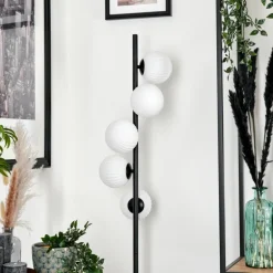 Lampadaire - Verre 12 cm Remaisnil Blanc, 5 lumières