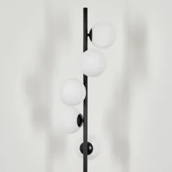 Lampadaire - Verre 12 cm Remaisnil Blanc, 5 lumières
