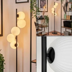 Lampadaire - Verre 15 cm Remaisnil Blanc, 5 lumières