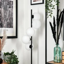 Lampadaire - Verre 15 cm Remaisnil Blanc, 5 lumières