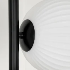 Lampadaire - Verre 15 cm Remaisnil Blanc, 5 lumières