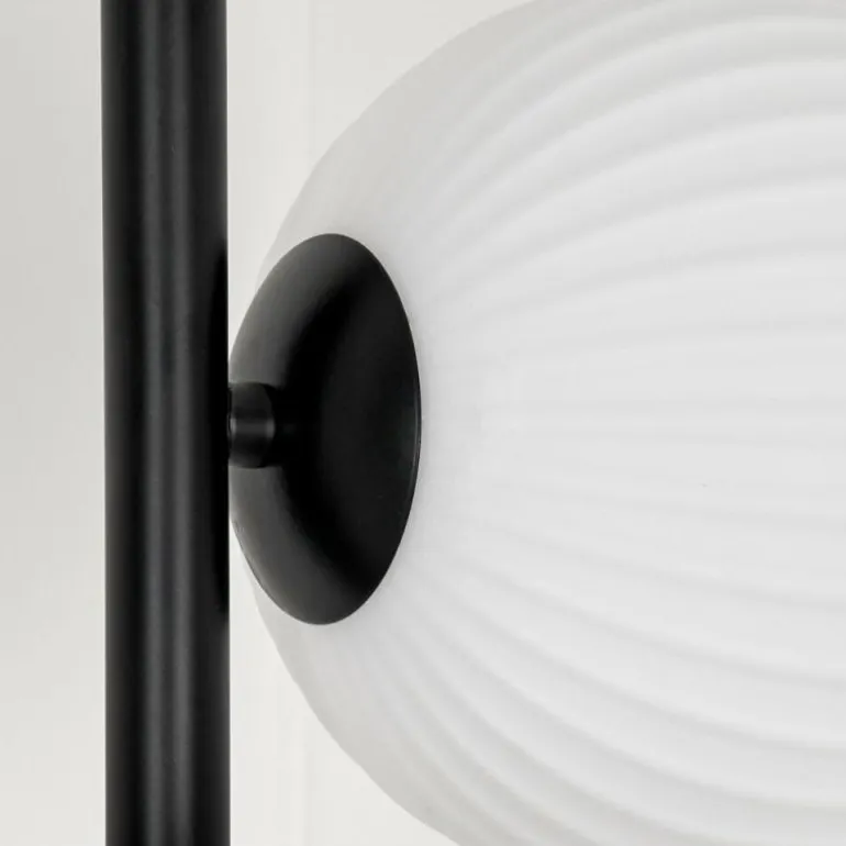 Lampadaire - Verre 15 cm Remaisnil Blanc, 5 lumières
