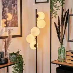 Lampadaire - Verre 15 cm Remaisnil Blanc, 5 lumières