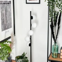 Lampadaire - Verre 10 cm Remaisnil Blanc, 5 lumières