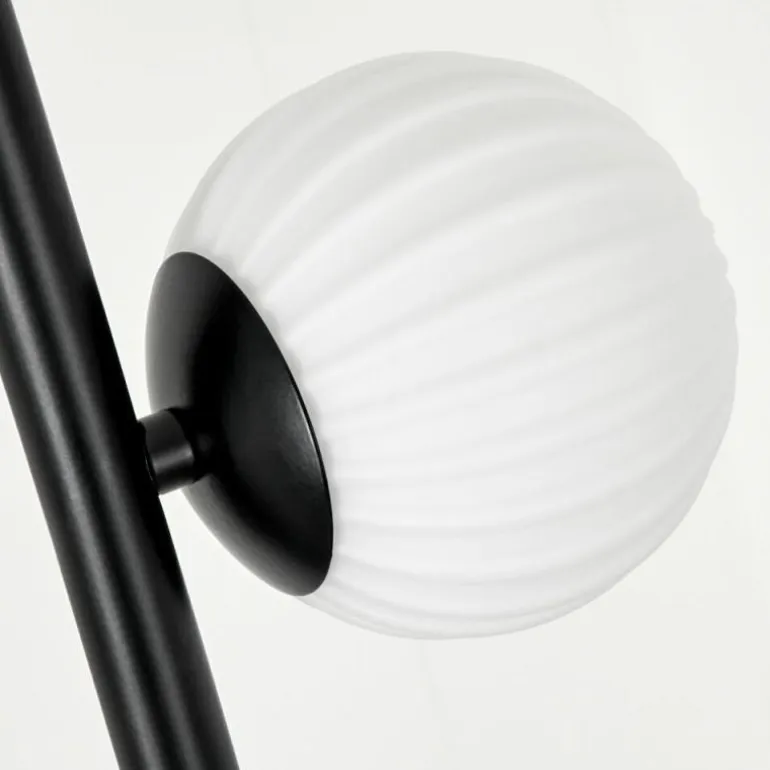 Lampadaire - Verre 10 cm Remaisnil Blanc, 5 lumières