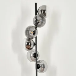 Lampadaire - Verre 15 cm Remaisnil Clair, Fumé, 6 lumières