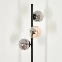 Lampadaire - Verre 12 cm Remaisnil Ambre, Fumé, 3 lumières