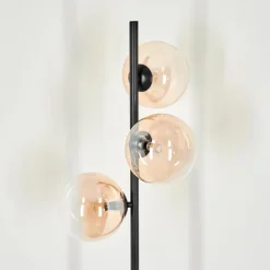 Lampadaire - Verre 15 cm Remaisnil Ambre, Clair, 3 lumières
