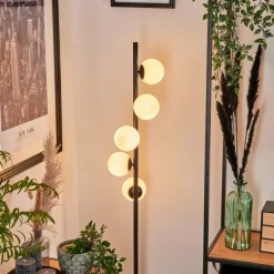 Lampadaire - Verre 10 cm Remaisnil Blanc, 5 lumières