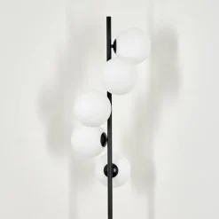 Lampadaire - Verre 15 cm Remaisnil Blanc, 5 lumières