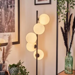 Lampadaire - Verre 15 cm Remaisnil Blanc, 5 lumières
