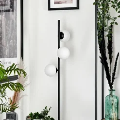 Lampadaire - Verre 10 cm Remaisnil Blanc, 3 lumières