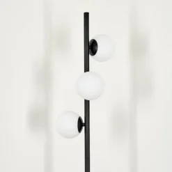 Lampadaire - Verre 10 cm Remaisnil Blanc, 3 lumières