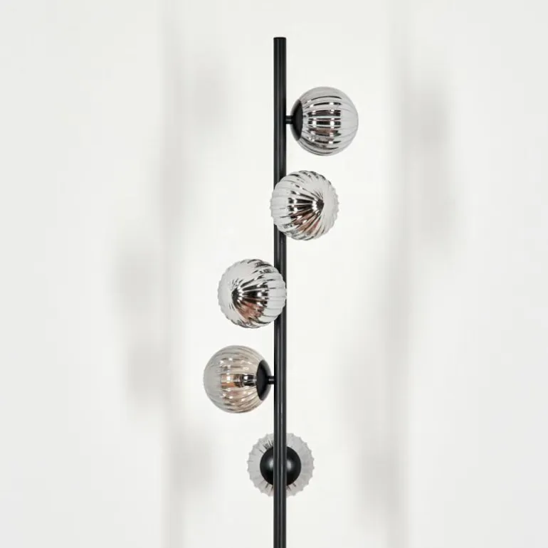 Lampadaire - Verre 10 cm Remaisnil Fumé, 5 lumières