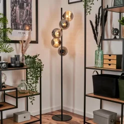 Lampadaire - Verre 15 cm Remaisnil Fumé, 5 lumières