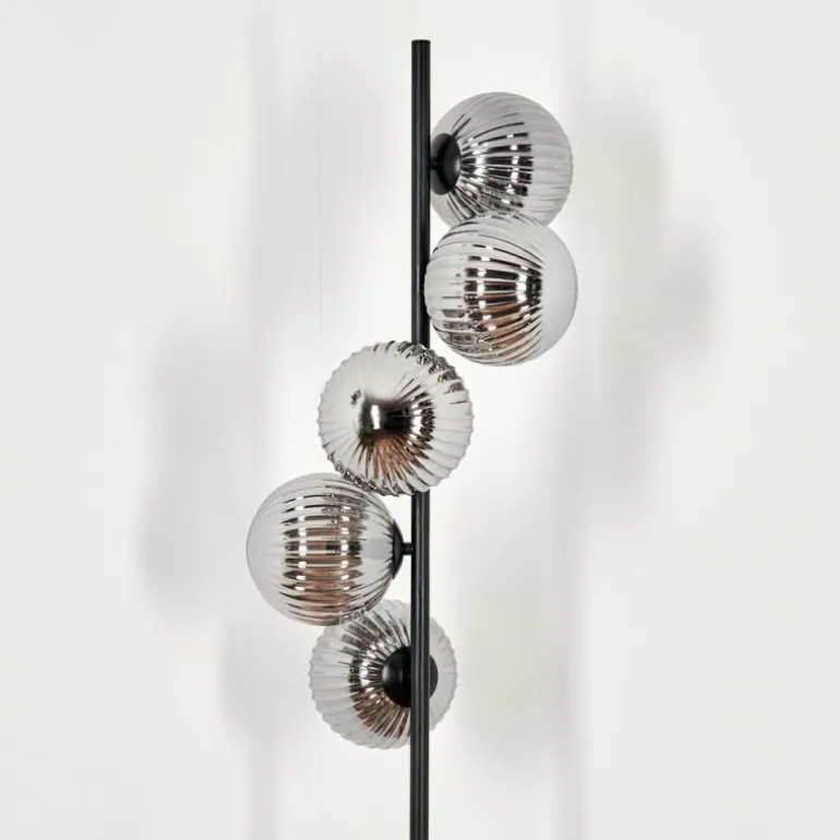 Lampadaire - Verre 15 cm Remaisnil Fumé, 5 lumières