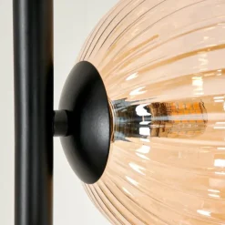 Lampadaire - Verre 15 cm Remaisnil Ambre, 5 lumières