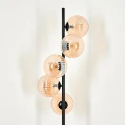 Lampadaire - Verre 15 cm Remaisnil Ambre, 5 lumières