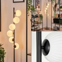 Lampadaire - Verre 12 cm Remaisnil Blanc, 6 lumières