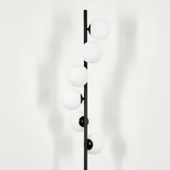 Lampadaire - Verre 12 cm Remaisnil Blanc, 6 lumières