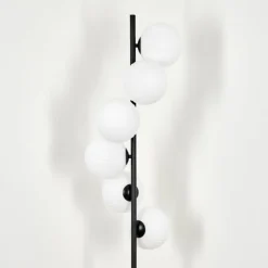 Lampadaire - Verre 15 cm Remaisnil Blanc, 6 lumières