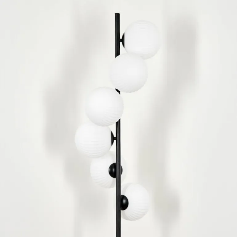 Lampadaire - Verre 15 cm Remaisnil Blanc, 6 lumières