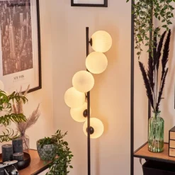 Lampadaire - Verre 15 cm Remaisnil Blanc, 6 lumières