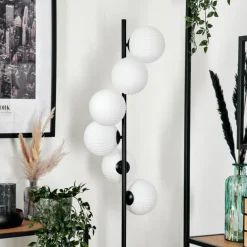 Lampadaire - Verre 15 cm Remaisnil Blanc, 6 lumières