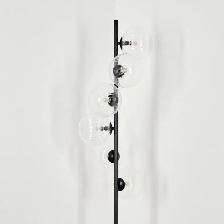 Lampadaire - Verre 15 cm Remaisnil Clair, 6 lumières