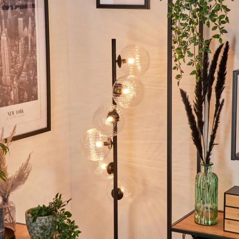 Lampadaire - Verre 15 cm Remaisnil Clair, 6 lumières