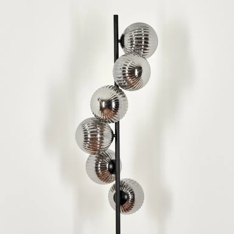 Lampadaire - Verre 15 cm Remaisnil Fumé, 6 lumières
