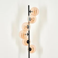 Lampadaire - Verre 15 cm Remaisnil Ambre, 6 lumières