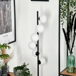 Lampadaire - Verre 12 cm Remaisnil Blanc, 6 lumières