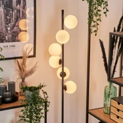 Lampadaire - Verre 12 cm Remaisnil Blanc, 6 lumières