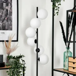 Lampadaire - Verre 15 cm Remaisnil Blanc, 6 lumières