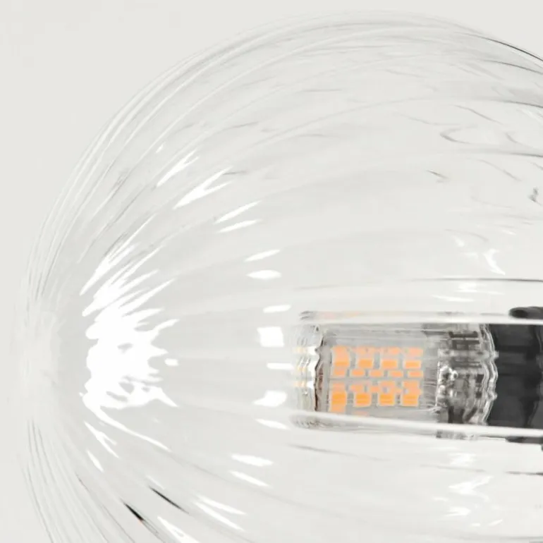 Lampadaire - Verre 12 cm Remaisnil Clair, 6 lumières