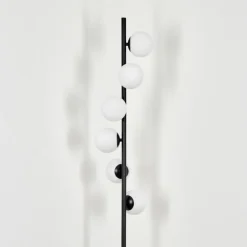 Lampadaire - Verre 10 cm Remaisnil Blanc, 6 lumières