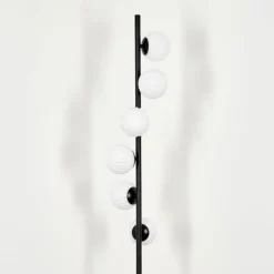 Lampadaire - Verre 10 cm Remaisnil Blanc, 6 lumières