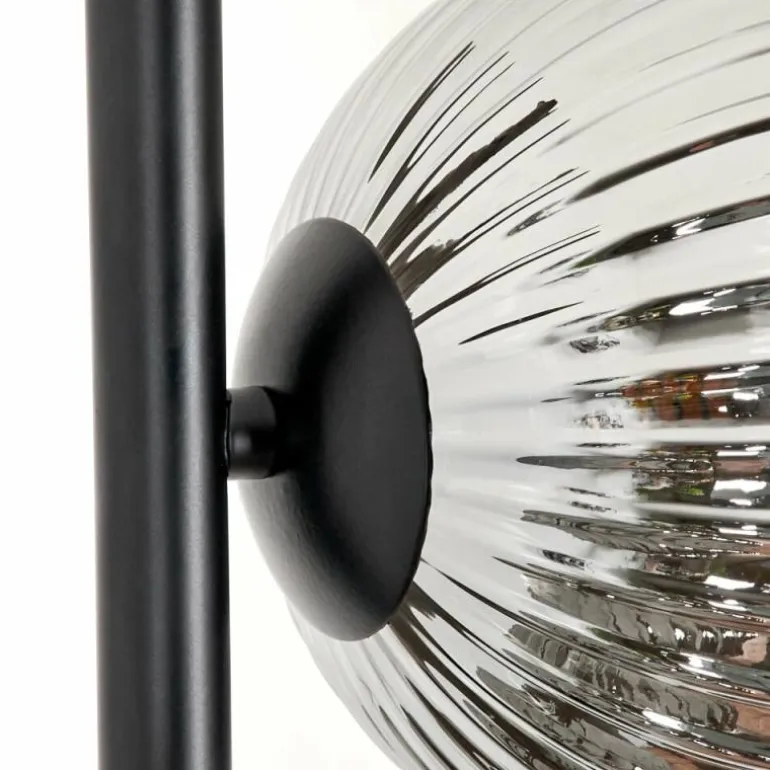 Lampadaire - Verre 15 cm Remaisnil Noir, 3 lumières