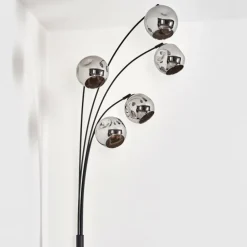 Lampadaire - Verre 15 cm Ripoll Chrome, 5 lumières