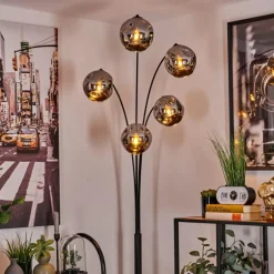 Lampadaire - Verre 15 cm Ripoll Chrome, 5 lumières