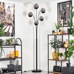 Lampadaire - Verre 15 cm Ripoll Chrome, 5 lumières