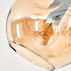 Lampadaire - Verre 15 cm Ripoll Ambre, 5 lumières