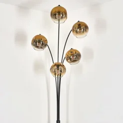 Lampadaire - Verre 15 cm Ripoll Or, Clair, 5 lumières