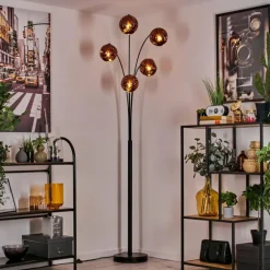 Lampadaire - Verre 15 cm Ripoll Cuivré, 5 lumières
