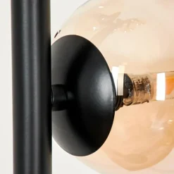 Lampadaire - Verre Remaisnil Noir, 6 lumières