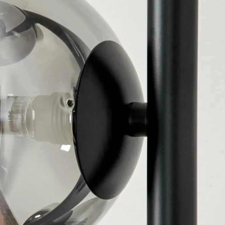 Lampadaire - Verre Remaisnil Noir, 6 lumières