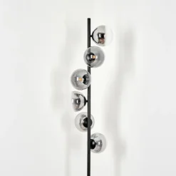Lampadaire - Verre Remaisnil Noir, 6 lumières