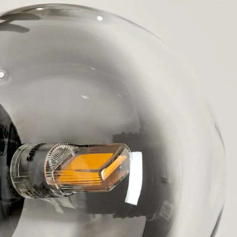 Lampadaire - Verre Remaisnil Noir, 6 lumières