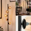 Lampadaire - Verre Remaisnil Noir, 5 lumières